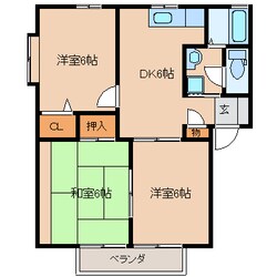 グリーンエクセル小森野Aの物件間取画像